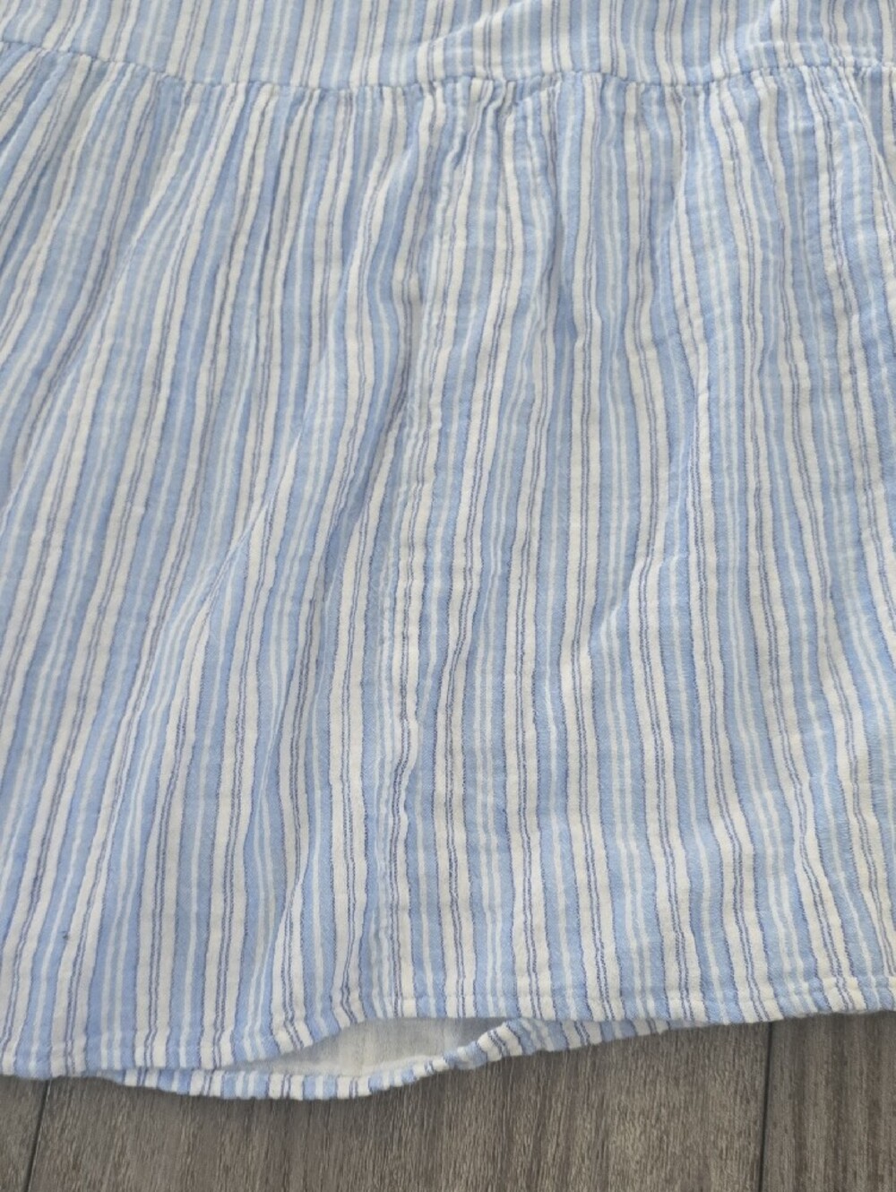 NWT Time and Tru Light Blue & White Striped Halter Dress 100 % Cotton - Picture 5 of 8